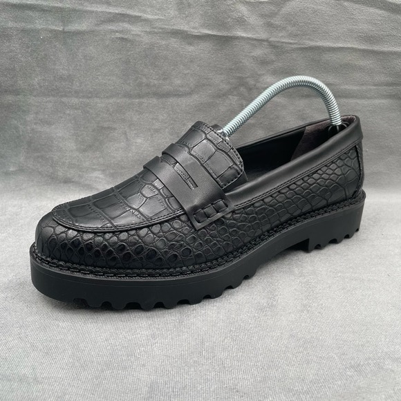 Circus by Sam Edleman Women’s Desmond Crocodile Print Loafers Black Sz 10 - Picture 3 of 9